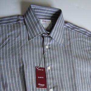 TML NWT Blue Navy Long Sleeve Casual Shirt